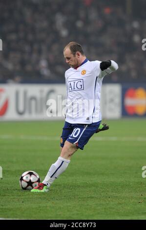 Mailand Italien , 16. Februar 2010, 'SAN SIRO' Stadion, UEFA Champions League 2009/2010, AC Mailand - FC Manchester United : Wayne Rooney in Aktion während des Spiels Stockfoto