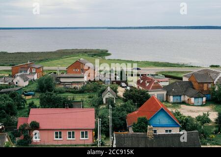 Weißrussland, die Stadt Braslov am Ufer des Braslav Sees. Die Erholung, die Reise und die Natur Weißrussland. Stockfoto