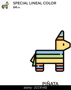piñata spezielles lineales Farbvektorsymbol. Illustration Symbol Design Vorlage für Web mobile UI-Element. Stock Vektor