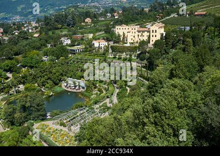 botanischer Garten von Schloss Trauttmansdorff, Südtirol Stockfoto