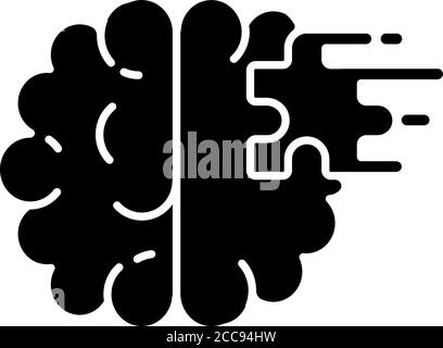 Schwarzes Glyphen-Symbol für psychiatrische Abteilung Stock Vektor