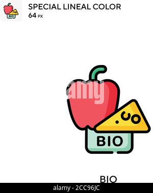 Biologisches spezielles lineales Farbvektorsymbol. Illustration Symbol Design Vorlage für Web mobile UI-Element. Stock Vektor