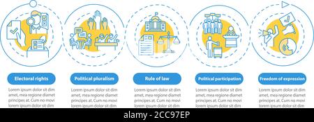 Infografik-Vorlage für Vektor politische Rechte Stock Vektor