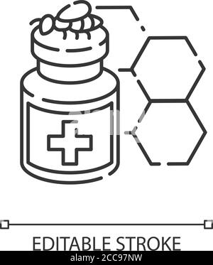 Symbol für die lineare Apitherapie Stock Vektor