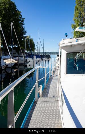 Uberlingen, Deutschland. August 2020. Auf dem Wasserpolizeiboot bei der exklusiven Fotogelegenheit auf der Wasserpolizeistation in Uberlingen. Uberlingen, 19. August 2020 Quelle: dpa/Alamy Live News Stockfoto