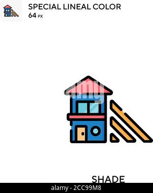 Schattierung spezielles lineales Farbvektorsymbol. Illustration Symbol Design Vorlage für Web mobile UI-Element. Stock Vektor