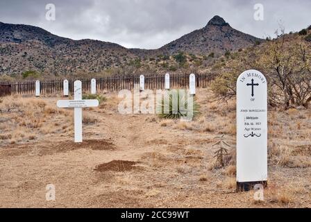 Friedhof in Fort Bowie, Arizona, USA Stockfoto