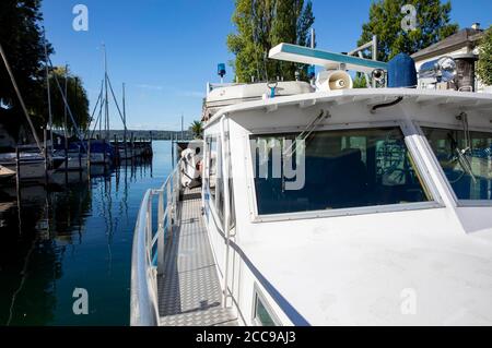 Uberlingen, Deutschland. August 2020. Auf dem Wasserpolizeiboot bei der exklusiven Fotogelegenheit auf der Wasserpolizeistation in Uberlingen. Uberlingen, 19. August 2020 Quelle: dpa/Alamy Live News Stockfoto