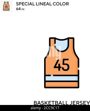 Basketball-Jersey Special Lineal Farbe Vektor-Symbol. Illustration Symbol Design Vorlage für Web mobile UI-Element. Stock Vektor
