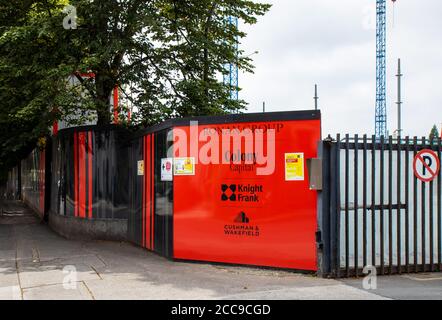 Baustelle für den neuen europäischen Hauptsitz von Facebook. Immobilienentwickler Ronan Group, Colony Capital. Fibonacci Square, Dublin, Irland Stockfoto