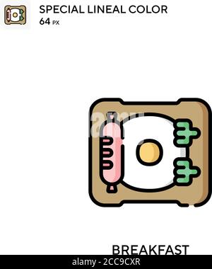 Frühstück Special Lineal Farbe Vektor-Symbol. Illustration Symbol Design Vorlage für Web mobile UI-Element. Stock Vektor