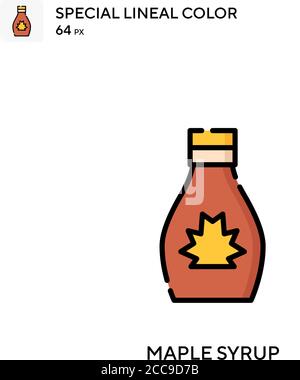 Ahornsirup Spezielle lineare Farbe Vektor-Symbol. Illustration Symbol Design Vorlage für Web mobile UI-Element. Stock Vektor