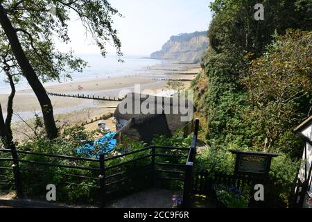Blick von Shanklin Chine Klippen. Stockfoto