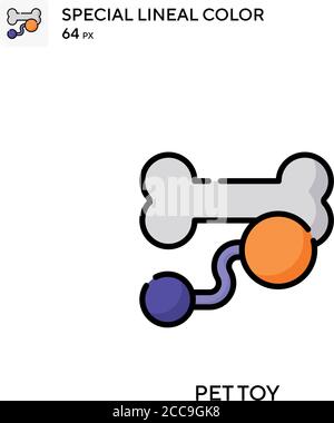 Haustier Spielzeug Spezielle lineare Farbe Vektor-Symbol. Illustration Symbol Design Vorlage für Web mobile UI-Element. Stock Vektor