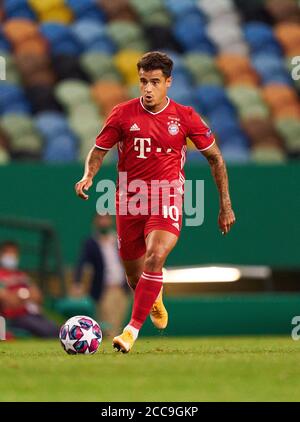 Lissabon, Lissabon, Portugal, 19. August 2020. Philippe COUTINHO, FCB 10 im Halbfinalspiel UEFA Champions League, Finalturnier FC BAYERN MÜNCHEN - OLYMPIQUE LYON 3-0 in der Saison 2019/2020, FCB, © Peter Schatz / Alamy Live News / Pool - die UEFA-VORSCHRIFTEN VERBIETEN DIE VERWENDUNG VON FOTOS als BILDSEQUENZEN und/oder QUASI-VIDEO - Nationale und internationale Nachrichtenagenturen AUSSCHLIESSLICHE redaktionelle Verwendung Stockfoto