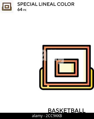 Basketball Special Lineal Farbe Vektor-Symbol. Illustration Symbol Design Vorlage für Web mobile UI-Element. Stock Vektor