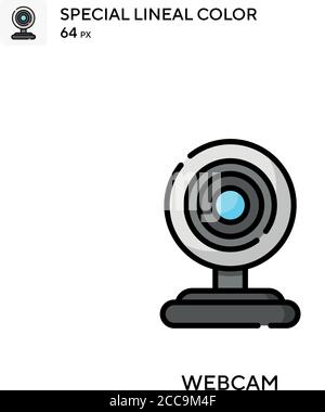 Webcam spezielles lineales Farbvektorsymbol. Illustration Symbol Design Vorlage für Web mobile UI-Element. Stock Vektor