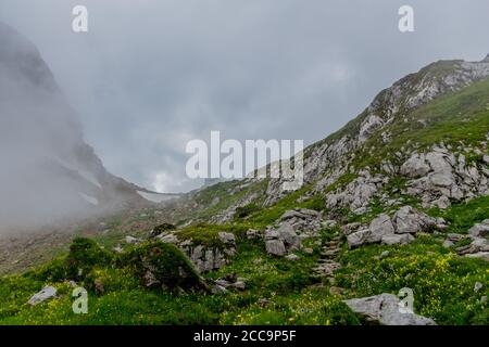 Schöne Erkundungstour durch die Appenzeller Berge in der Schweiz. - Appenzell/Alpstein/Schweiz Stockfoto