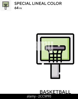 Basketball Special Lineal Farbe Vektor-Symbol. Illustration Symbol Design Vorlage für Web mobile UI-Element. Stock Vektor