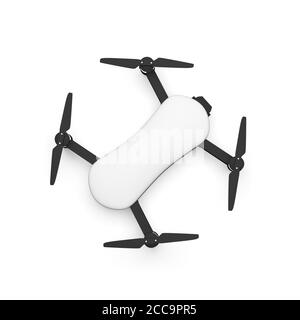 Drohne Quadrocopter Flug uav 3D Stockfoto