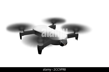 Drohne Quadrocopter Flug uav 3D Stockfoto