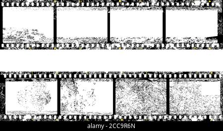 Filmstreifen, analoger Film, super grungy Frames für Ihre Pix, Vektor-Illustration Stock Vektor