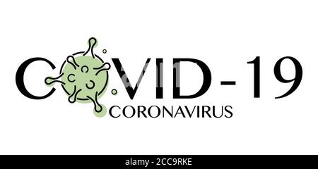 Covid-19 Coronavirus Text Stock Vektor