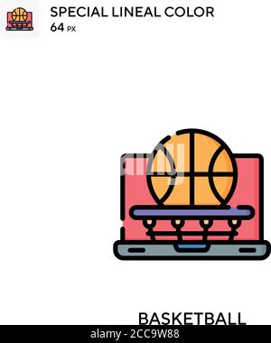 Basketball Special Lineal Farbe Vektor-Symbol. Illustration Symbol Design Vorlage für Web mobile UI-Element. Stock Vektor