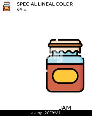 Jam spezielles lineales Farbvektorsymbol. Illustration Symbol Design Vorlage für Web mobile UI-Element. Stock Vektor