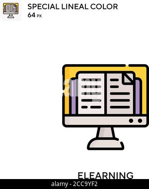 ELearning spezielles lineales Farbvektorsymbol. Illustration Symbol Design Vorlage für Web mobile UI-Element. Stock Vektor