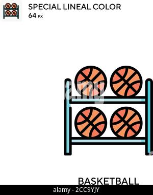 Basketball Special Lineal Farbe Vektor-Symbol. Illustration Symbol Design Vorlage für Web mobile UI-Element. Stock Vektor