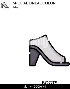 Stiefel spezielles lineales Farbvektorsymbol. Illustration Symbol Design Vorlage für Web mobile UI-Element. Stock Vektor
