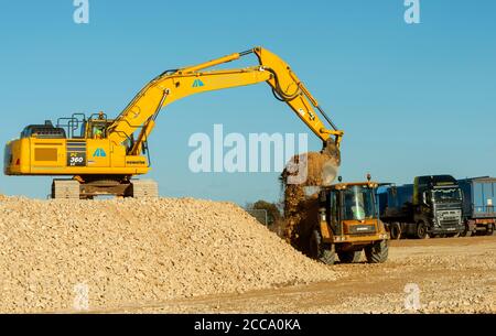 Komatsu PC360 LC Bagger Stockfoto