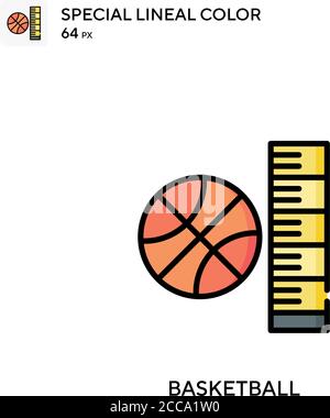 Basketball Special Lineal Farbe Vektor-Symbol. Illustration Symbol Design Vorlage für Web mobile UI-Element. Stock Vektor