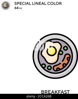 Frühstück Special Lineal Farbe Vektor-Symbol. Illustration Symbol Design Vorlage für Web mobile UI-Element. Stock Vektor