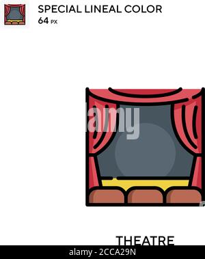 Theater Special Lineal Farbe Vektor-Symbol. Illustration Symbol Design Vorlage für Web mobile UI-Element. Stock Vektor