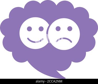 Emojis Gesichter flachen Stil Symbol Vektor Illustration Design Stock Vektor