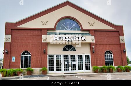 Houston, Texas/USA 03/25/2020: Außenstelle der Amegy Bank of Texas in Houston, TX. Texas Bank gegründet im Jahr 1990 und eine Abteilung der Zions Bancorporation. Stockfoto