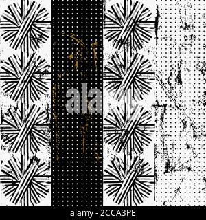 Abstraktes Hintergrundmuster, mit Kreisen/Punkten, Malstriche und Spritzer, grungy Stock Vektor
