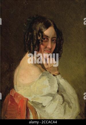 Baroness Therese von Droßdik, geb. Malfatti (1792-1851). Museum: Beethoven-Haus, Bonn. Autor: Saar, Karl (Carl) von. Stockfoto