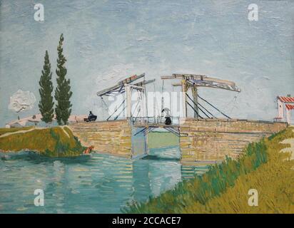 Die Langlois-Brücke (Pont de Langlois). Museum: Wallraf-Richartz-Museum, Köln. AUTOR: VINCENT VAN GOGH. Stockfoto