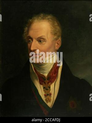 Porträt von Klemens Wenzel, Prinz von Metternich (1773-1859). Museum: Österreichische Galerie Belvedere, Wien. Autor: ANONYM. Stockfoto