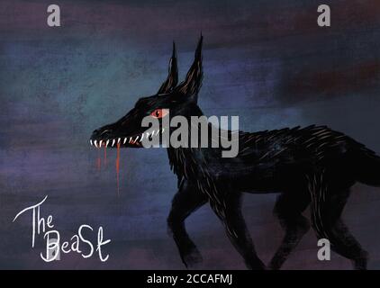 Illustration eines KryptID-Monsters Stockfoto