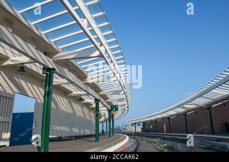 Stillgelegte Orient Express Station Folkestone Harbour Bahnhof Kent England Stockfoto