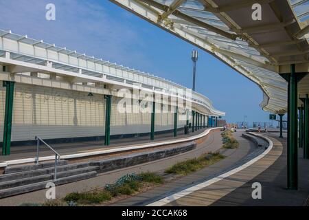 Stillgelegte Orient Express Station Folkestone Harbour Bahnhof Kent England Stockfoto