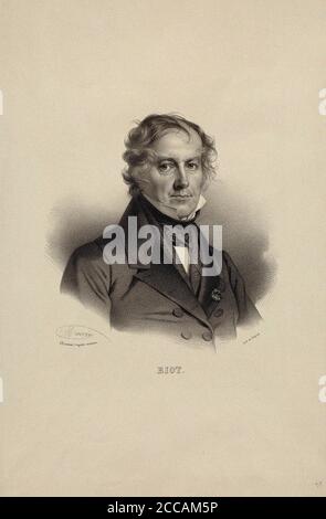 Porträt von Jean Baptiste Biot (1774-1862). Museum: PRIVATE SAMMLUNG. AUTOR: NICOLAS-EUSTACHE MAURIN. Stockfoto