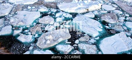 Eisberg Luftbild - riesige Eisberge in Disko Bay auf grönland Stockfoto