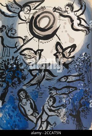 Dessins pour la Bible. Museum: PRIVATE SAMMLUNG. Autor: MARC CHAGALL. Stockfoto