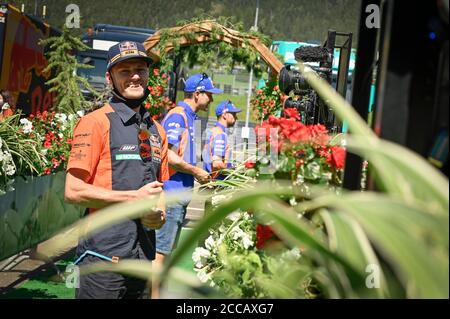 Spielberg, Österreich. August 2020. Pressekonferenz vor dem Motorrad Grand Prix der Steiermark der MotoGP auf dem Red Bull Ring von Spielberg. Österreich, 20. August 2020 Rueda de prensa previa al Gran Premio de Styria de MotoGP en el Red Bull Ring de Spielberg. Austria 20 de agosto de 2020 Fahrer verbinden sich mit Fans über Virtual Green Carpet Event. MotoGP.com/Cordon Pressequelle: CORDON PRESS/Alamy Live News Stockfoto