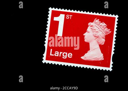 Großer Buchstabe 1. Klasse selbstklebende Stempel Stockfoto